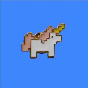 NEW!! ✮ Retro Gamer Style 8 bit Pixel Unicorn Enamel Pin Badge Button Gift